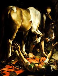 Caravaggio painting of La Conversione di Saul